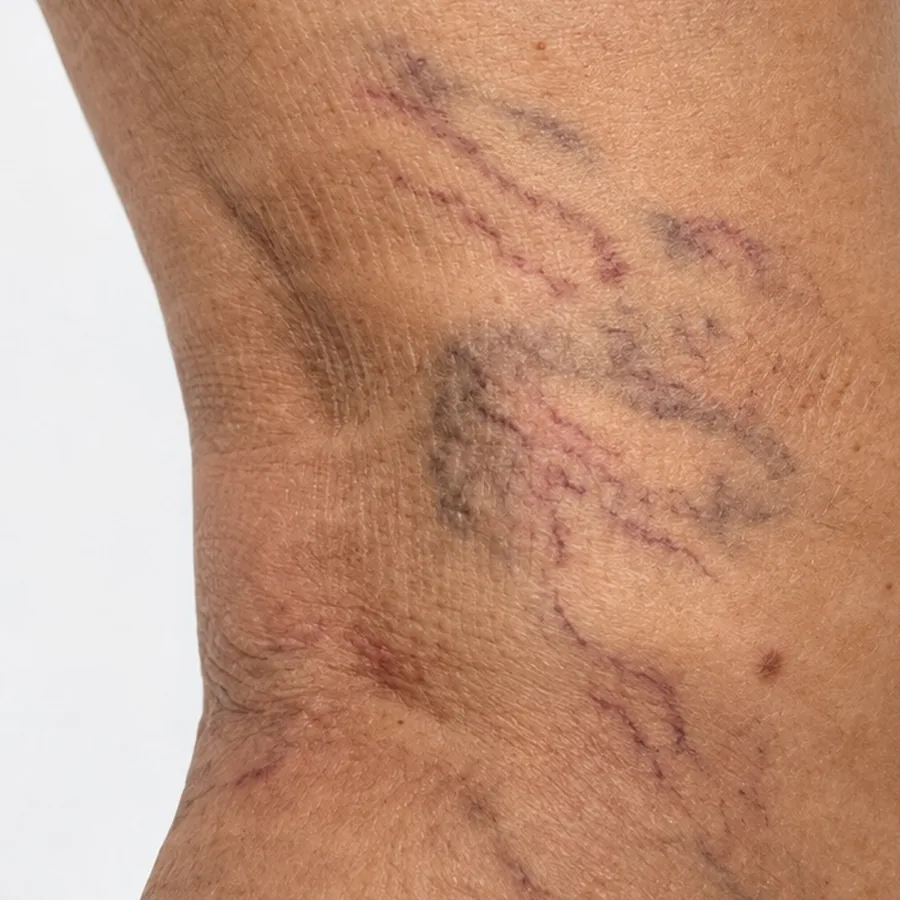 Antes: Escleroterapia